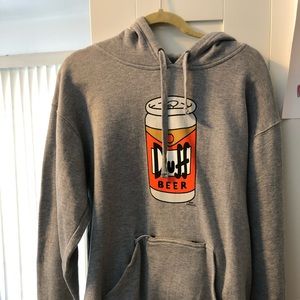 Duff Beer hoodie with coozie and bottle opener